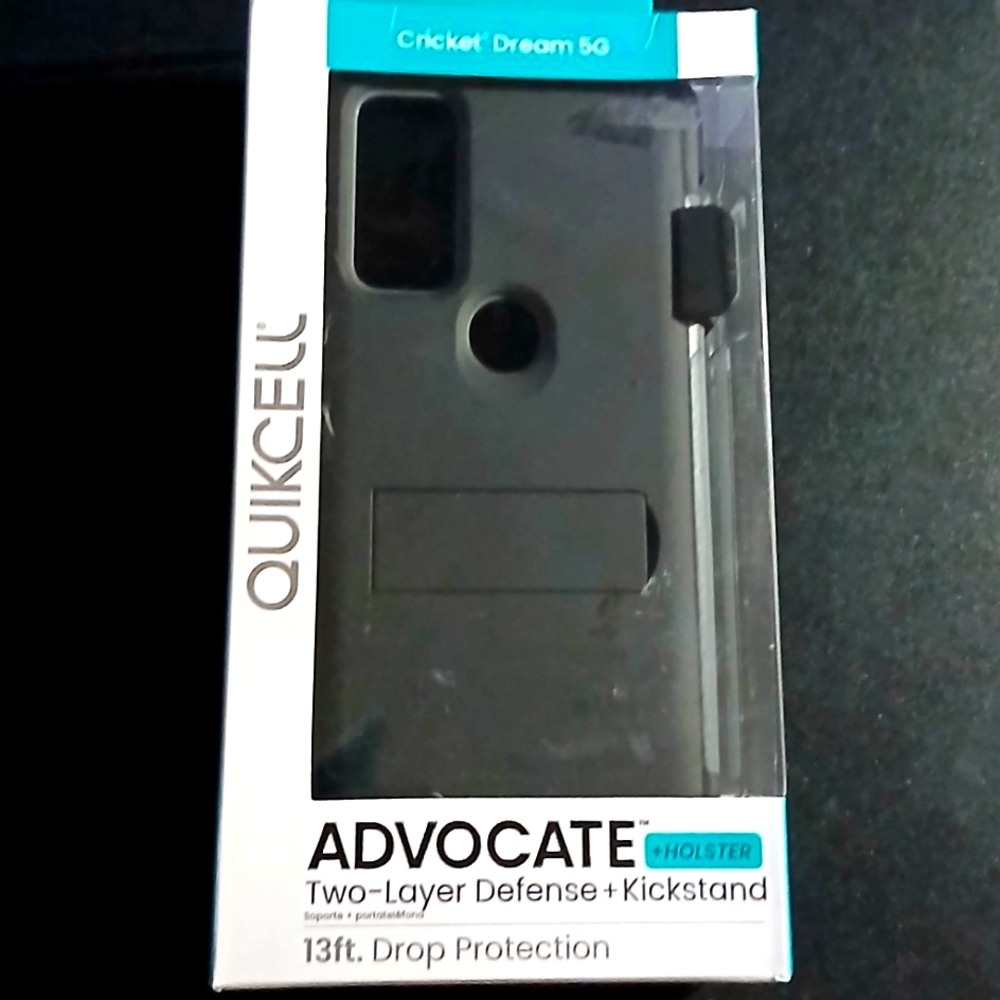 Cricket Dream 5G QUIKCELL ADVOCATE 2 Layer Defense Holster Phone Case, NWT